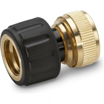 Латунный коннектор KARCHER с аквастопом 3/4'' Латунный коннектор KARCHER с аквастопом 3/4''